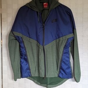 Nike 726132 Women's $150 Bonded Windrunner Jacket Full-Zip Long Sleeve Hoodie